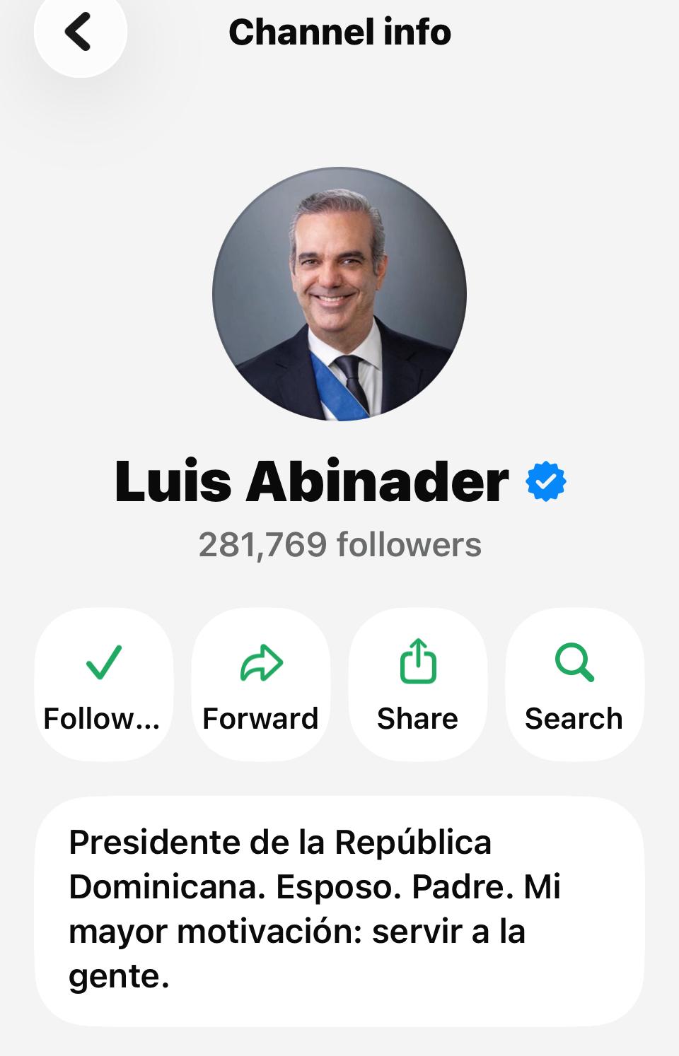 Decretos de Abinader disparan el interés en su canal de WhatsApp: suma más de 3,700 seguidores en seis días