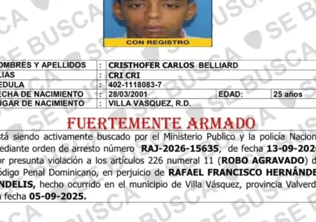 “Cae otro presunto delincuente durante enfrentamiento con agentes de la Policía Nacional en Villa Vásquez”