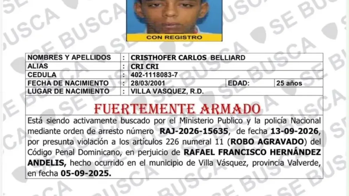 “Cae otro presunto delincuente durante enfrentamiento con agentes de la Policía Nacional en Villa Vásquez”