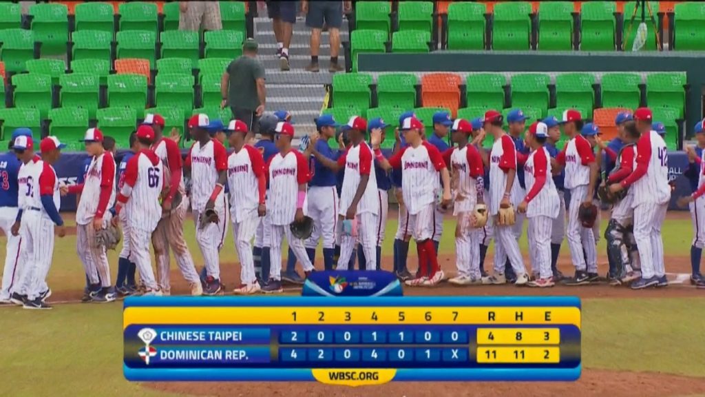 República Dominicana supera a China Taipei y va por medalla este domingo en Mundial U15